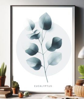 Tištěná grafika EUCALYPTUS, minimalismus, dekorace, obraz, plakát