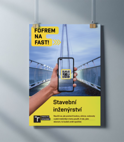 Plakáty FAST Brno - náborová kampaň pro fakultu stavební VUT v Brně, grafika, grafik, návrh, Brno, letáky